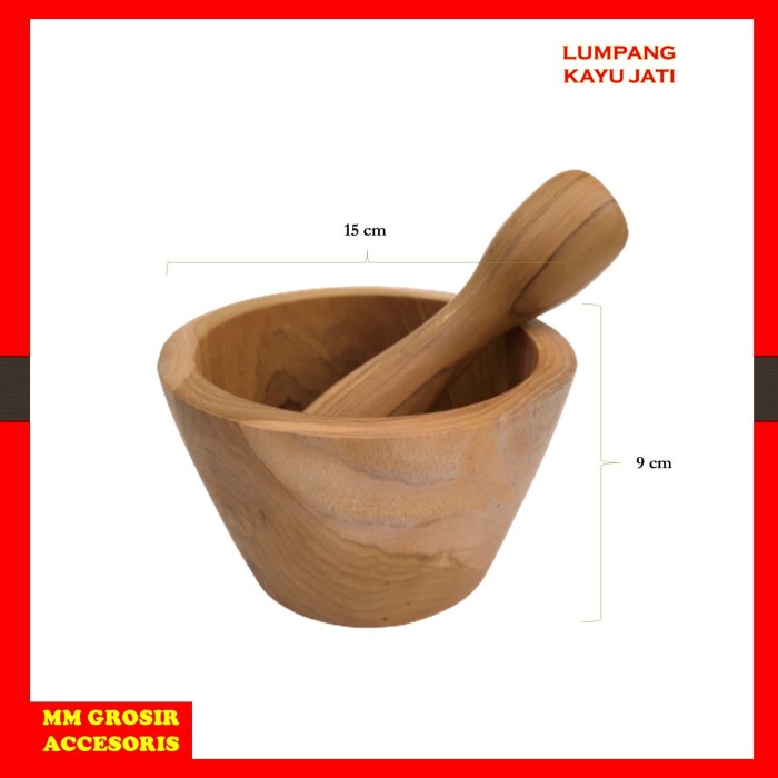 Terlaris Lumpang Lesung Kayu Jati Premium