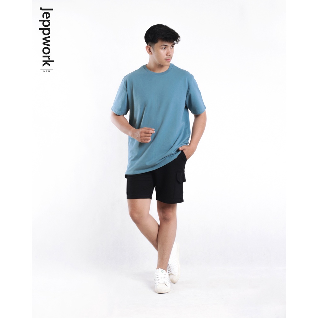 Jeppworks T-SHIRT Kerah Bulat Lengan Pendek Terry Steel Blue