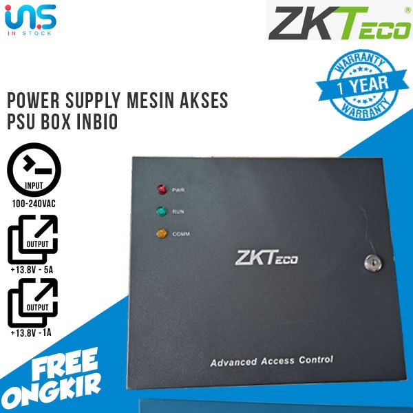 PSU BOX POWER SUPPLY INBIO ZKTECO Untuk Mesin Akses Dan Absen