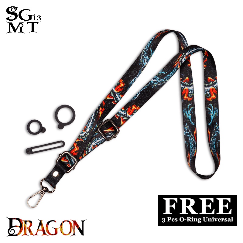 Lanyard Sigmat13 Gantungan id card Printing name tag Premium Dragonic Adjustable