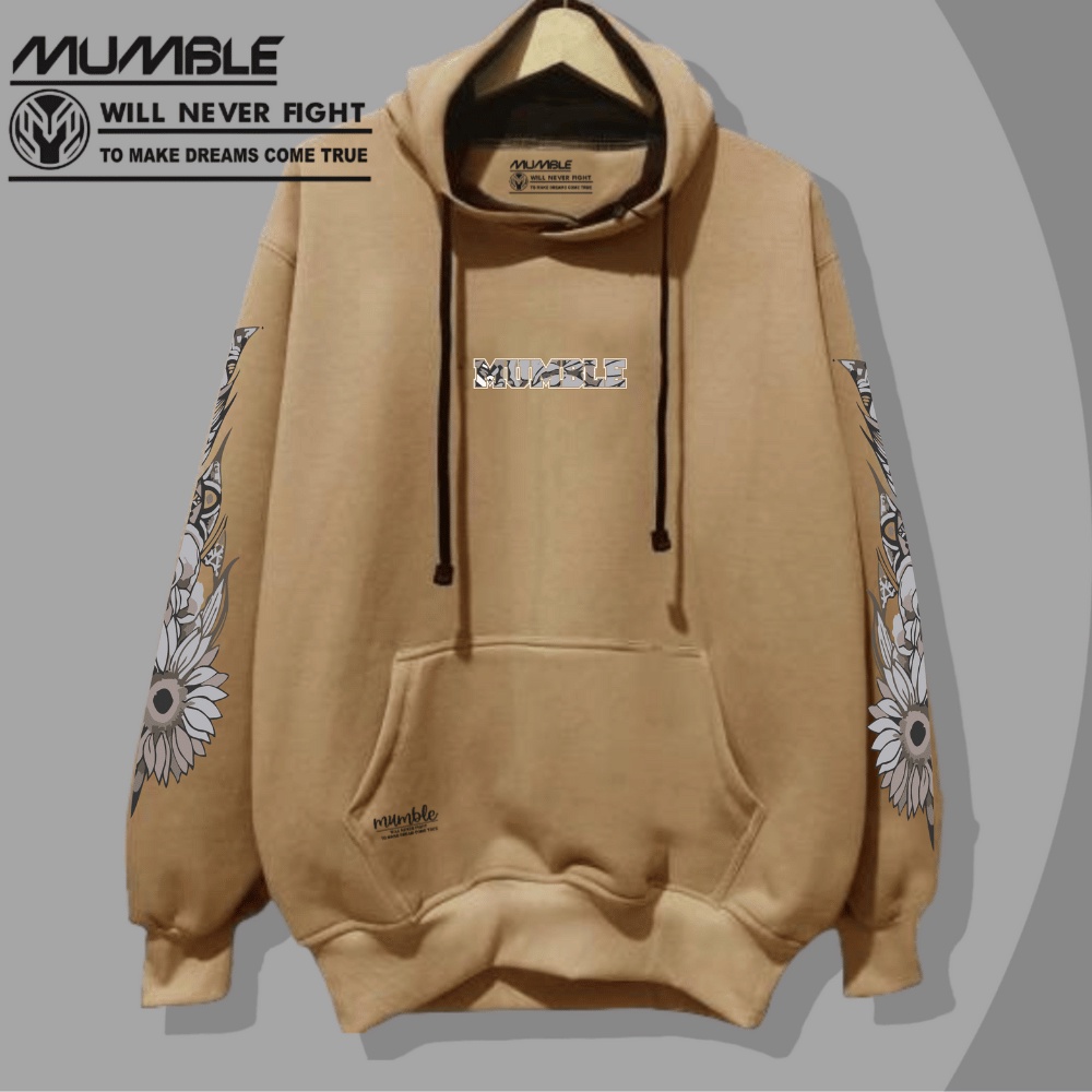 Jaket Sweater Hoodie Pria Warna Coksu Sablon Tangan Suiter Oversize Cowok Cewek Bahan Katun Flecce Tebal Sweter Hoddie Casual Brand Mumble Authentic