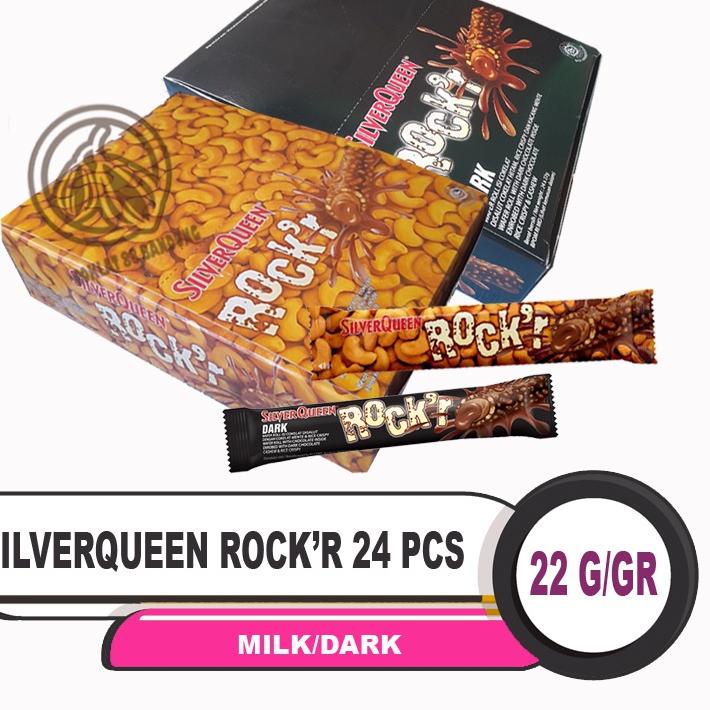 

♨ Silverqueen Rock'R 22gr/gram X 24pcs - Cokelat Silver Queen Rockr Milk Dark Coklat 22 gr Isi 24 pcs/box ♔