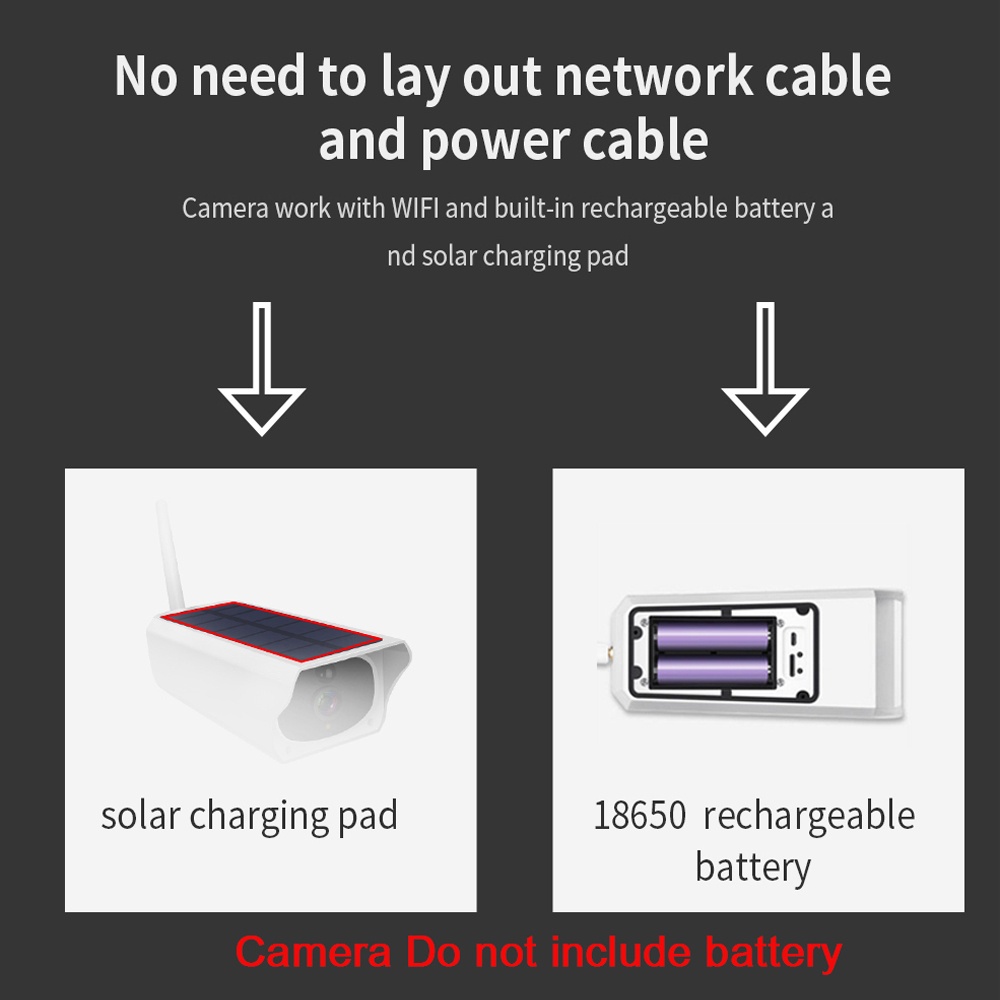 SINOVISION P2 Solar cctv Luar Ruangan IP66 tahan air Kamera Baterai Kamera nirkabel 1080P Super Siaga Panjang Deteksi Gerakan PIR