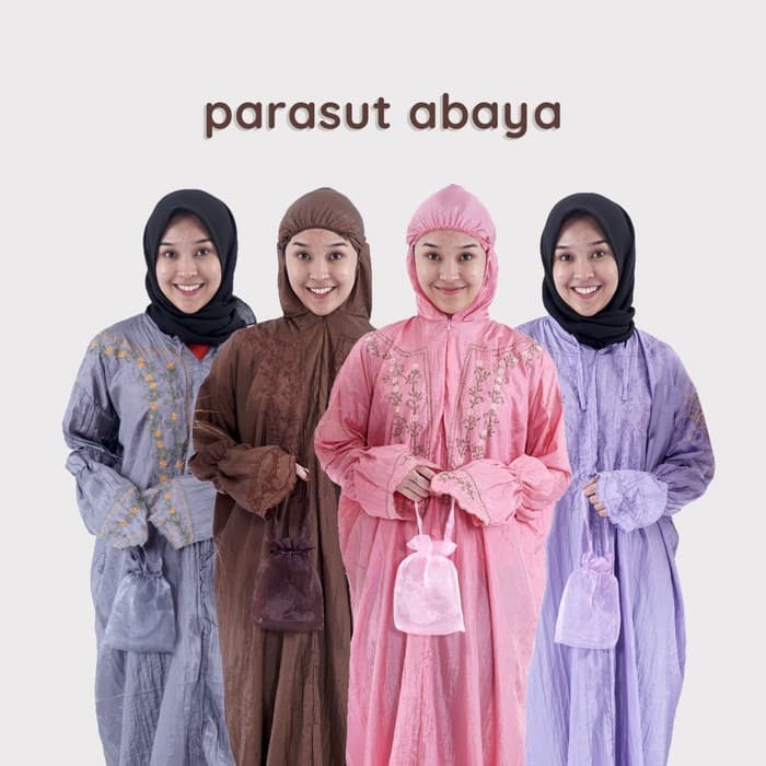 mukena murah traveling parasut abaya terusan - Putih U0Y5