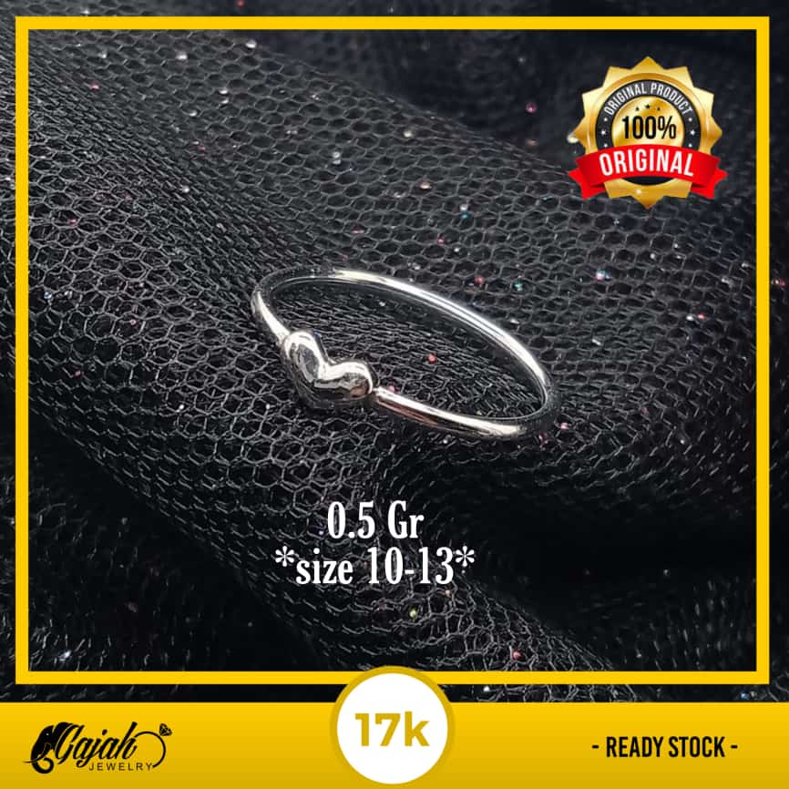 Cincin emas 17K - 0.5 gr kadar 750 - CMS000000004