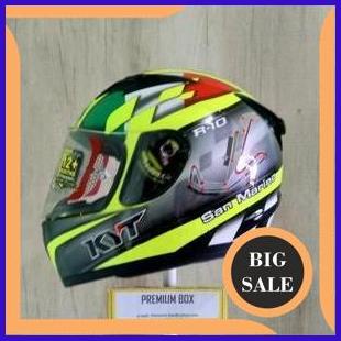 perkakas KYT R10 - Flat Pinlock San Marino Gp Race Yellow Fluo Black 140ZZ3
