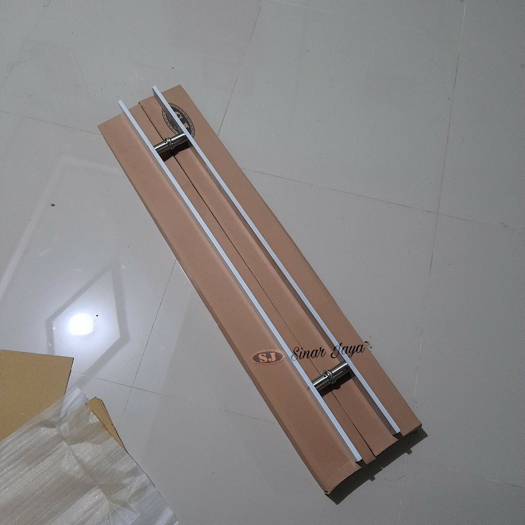 gagang pintu baut tembus panjang 100cm / 80cm handle pintu stainless pegangan pintu bisa di pasang di semua pintu