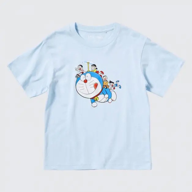 CONFLICT - KAOS ANAK DISTRO BAJU ANAK DORAEMON BIRU MUDA