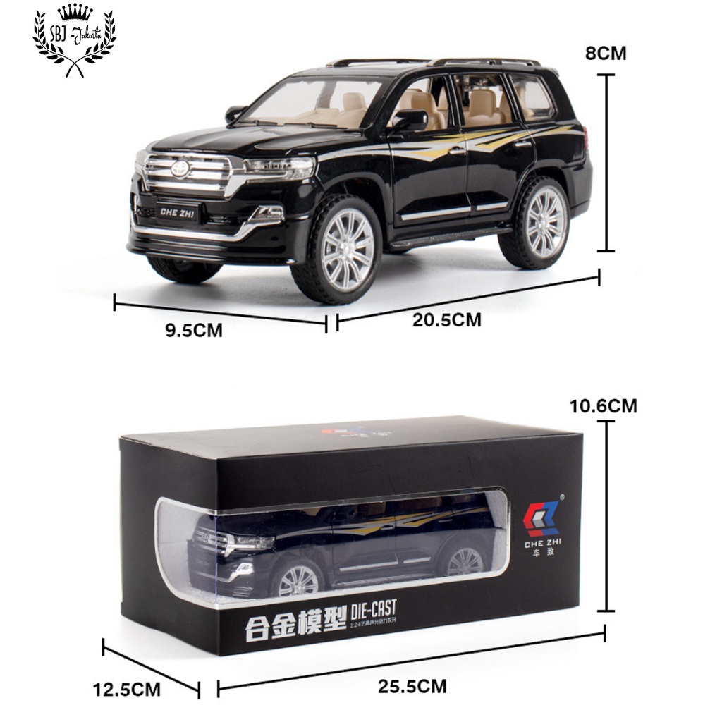 Diecast Miniatur mobil Toyota Land Cruiser skala 1:24 Landcruiser Metal Series