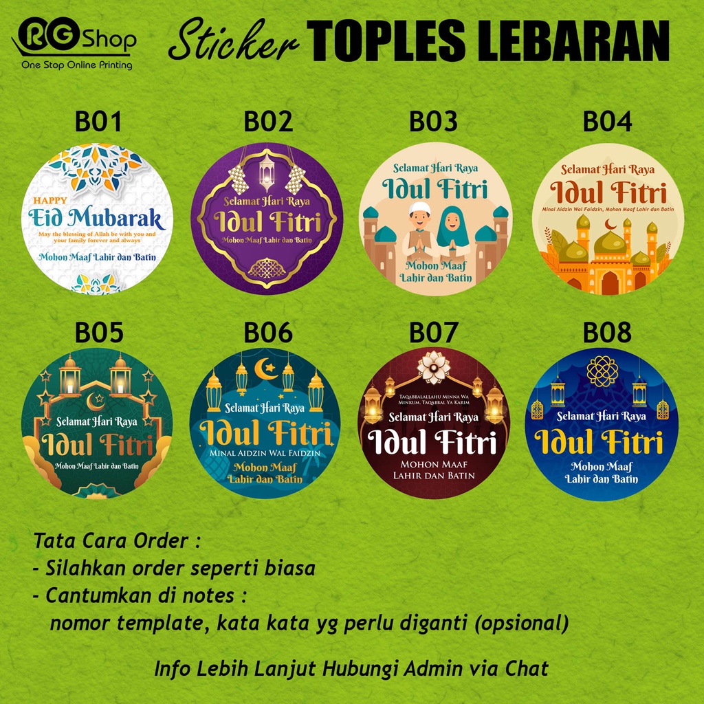 

STIKER IDUL FITRI TOPLES LEBARAN BULAT