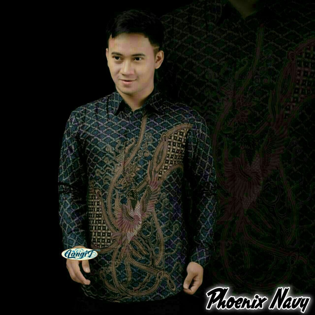 Kemeja pria  lengan panjang ARRIVAL DISTRO BATIK PRIA BORDIR SOGAN HRB026 BATIKAF NOTOARTO BATIK IPNU-IPPNU HEM