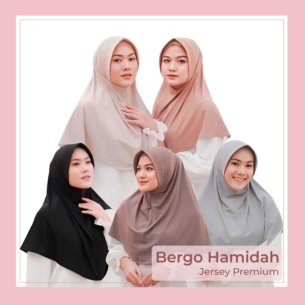 Bergo Hamidah / Hijab Bergo Size L - Warna Lengkap