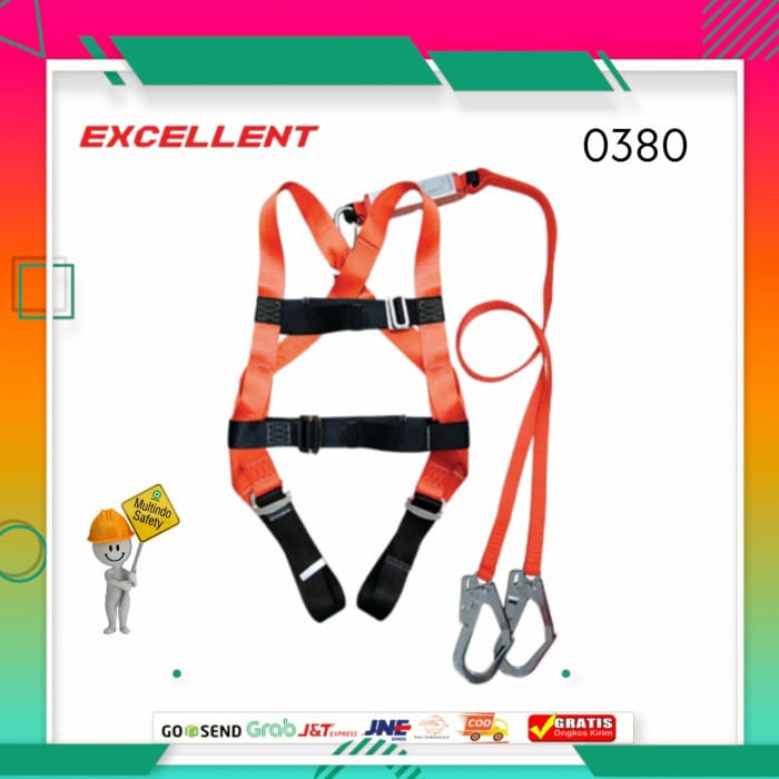 Full Body Harness With Absorber Double Lanyard 0380 EXCELLENT