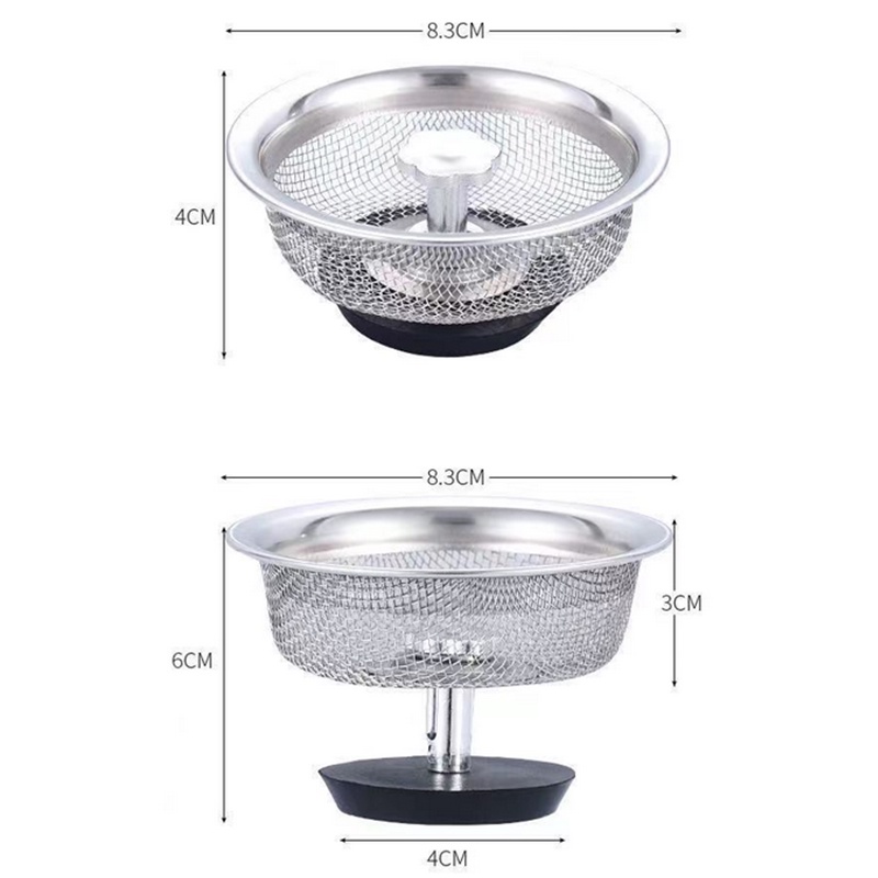 Kitchen Filter Penyaring Saluran Air Perak Bahan Stainless Steel Untuk Dapur / Kamar Mandi