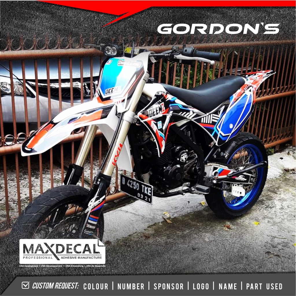 decal klx gordon hitam full body custom a04