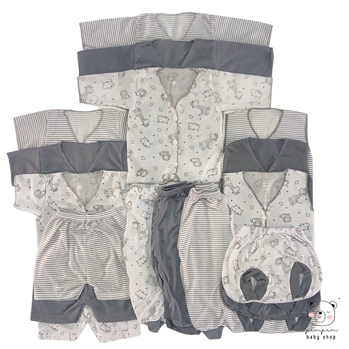 18 Pcs Paket Baju Celana Bayi Baru Lahir Seri PE Murah Size Newborn Paket Perlengkapan Bayi lahir Kado Lahiran Kekinian