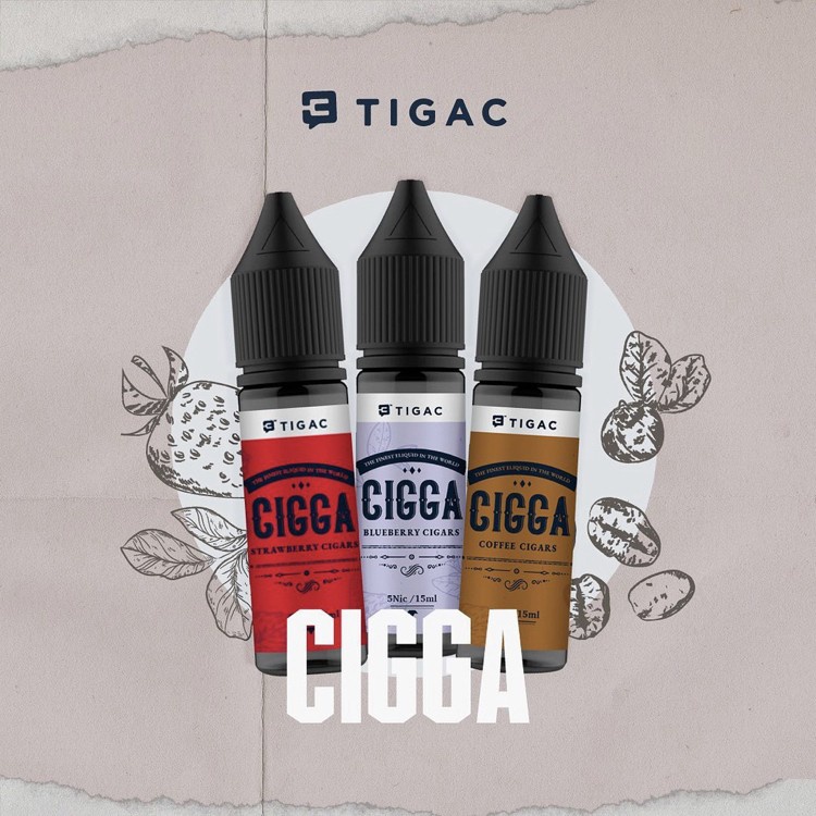 Liquid Saltnic Cigga 15ml | Cigga Series 15ml by Tigac | Cigga Blueberry | Cigga Strawberry | Cigga Coffee | Liquid Saltnic Murah