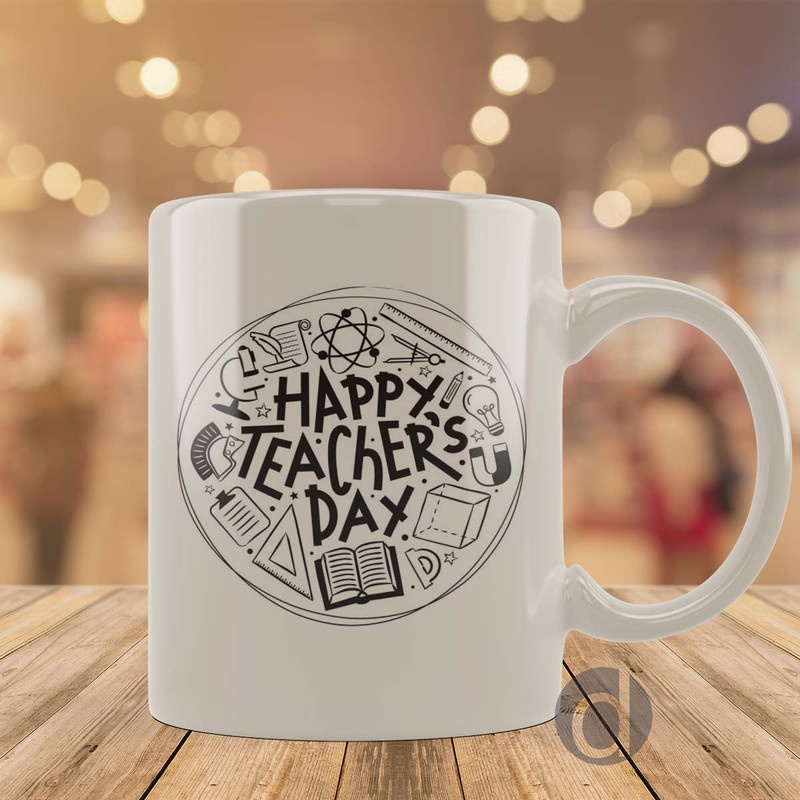 Mug Gelas Lettering lettering untuk hari guru