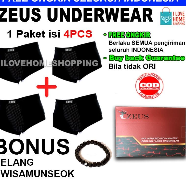 HARGA TERMURAAH ZEUS UNDERWEAR CELANA DALAM KESEHATAN PRIA BUY 2 GET 2 Ukuran M-XXL