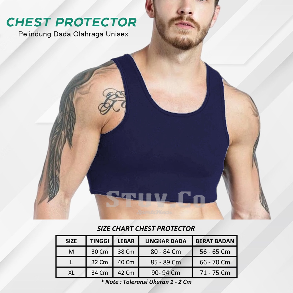 FOOTBALL VEST CHEST PROTECTOR UNISEX PELINDUNG DADA OLAHRAGA SEPAK BOLA FUTSAL VOLI BASKET