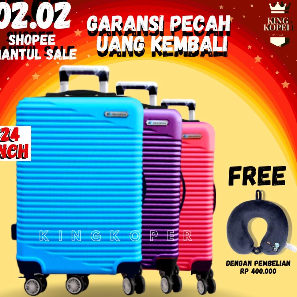 SALE TERBATAS Koper 24 inch Polo Happy 802 ukuran bagasi/koper murah/fiber/hardcase/kabin/cabin