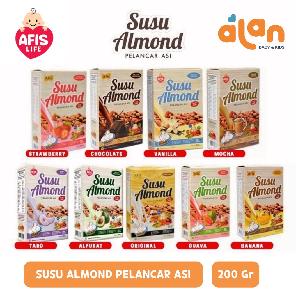 Afis Life Susu Almond Pelancar ASI 200gr