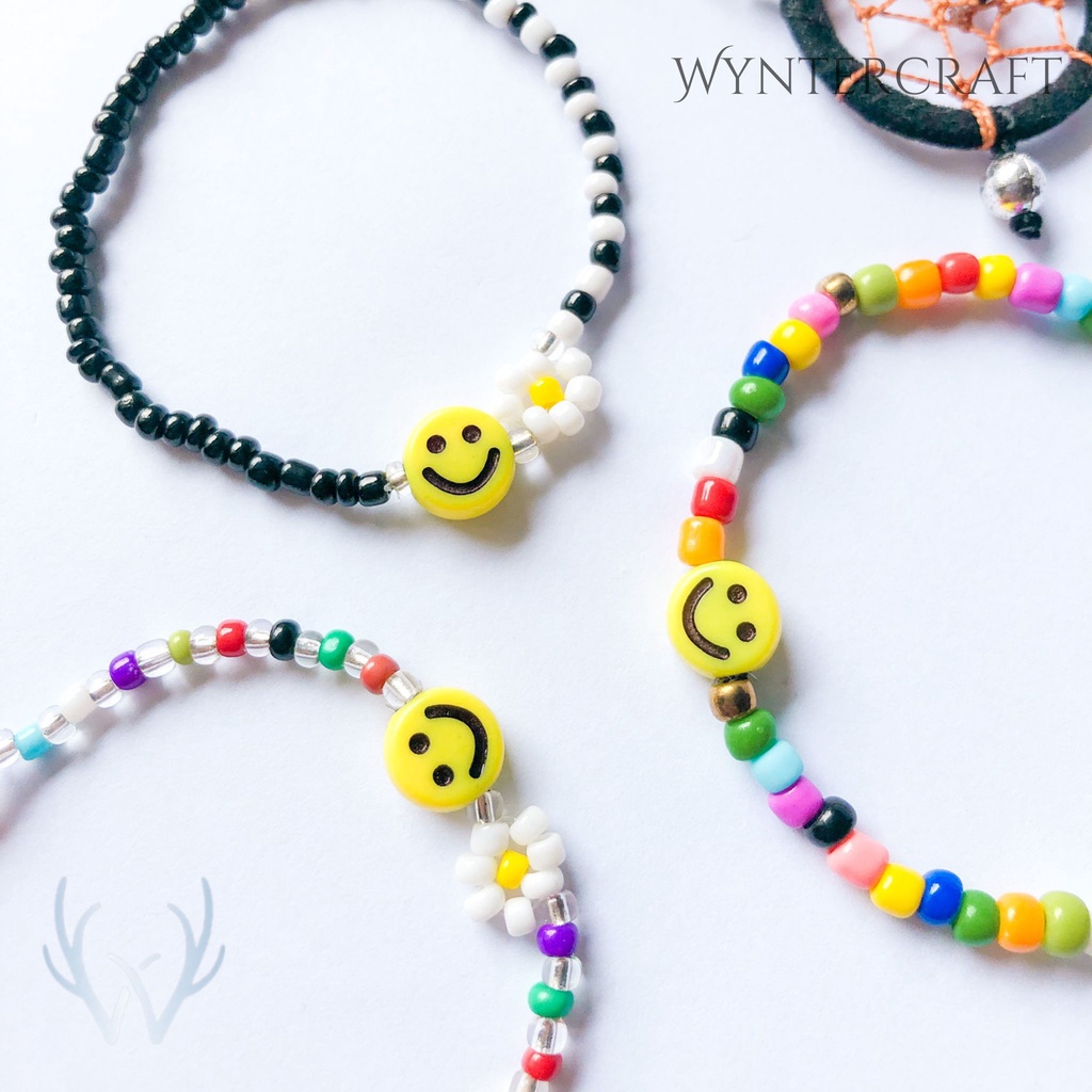 WB247 Wyntercraft Smiley Edition Gelang Manik/Mote Smile Beads Koreann Style