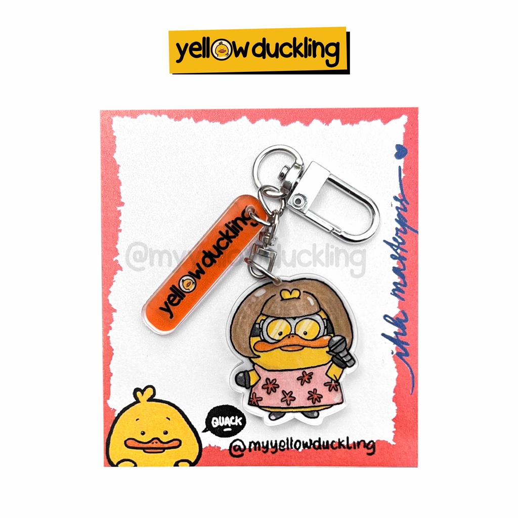 KEYCHAIN - MINTIKON ITIK TANTE - YELLOW DUCKLING MR ITIK - KAWAII KEYCHAIN - BAG CHARM - GANTUNGAN K