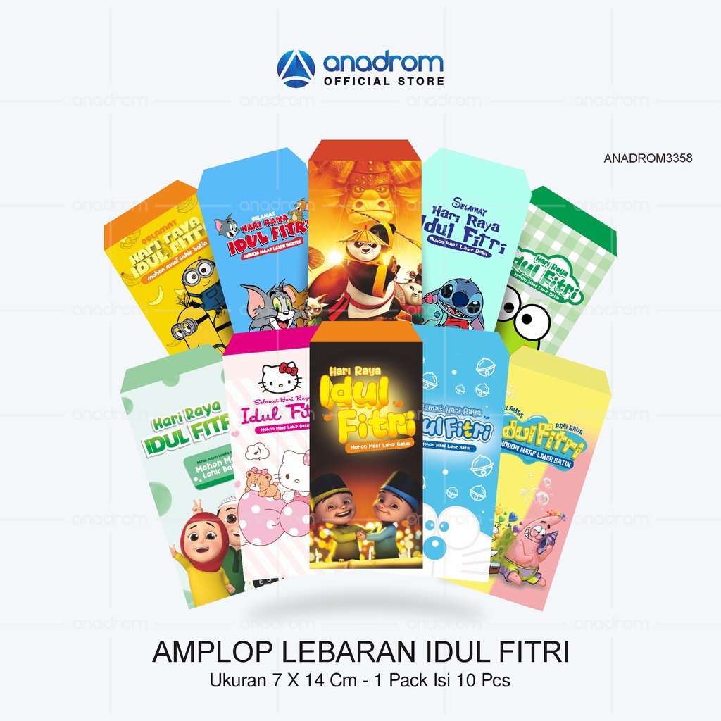 

Amplop Lebaran Idul Fitri Versi Kartun Anak | Amplop Thr Eid Mubarak | Amplop THR Lebaran | ANADROM 3358