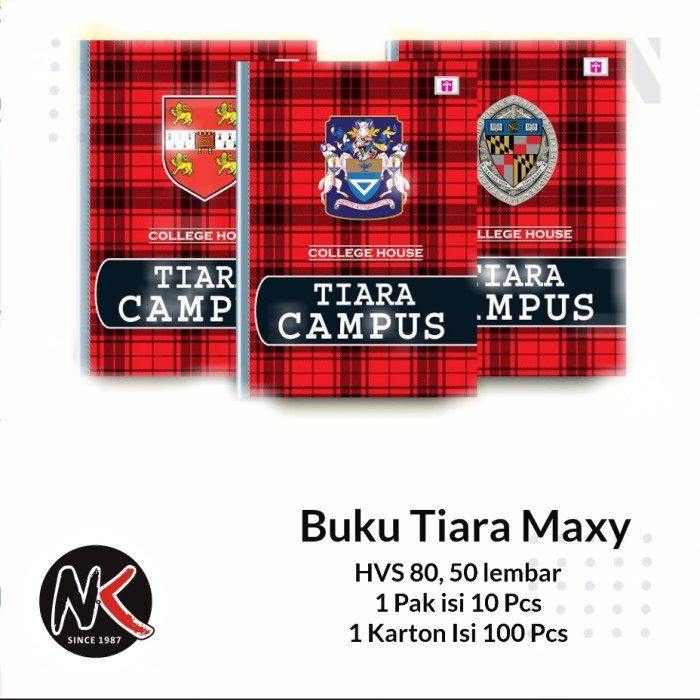 

Terlaris Buku Tulis Boxy Campus Tiara 50 Lembar