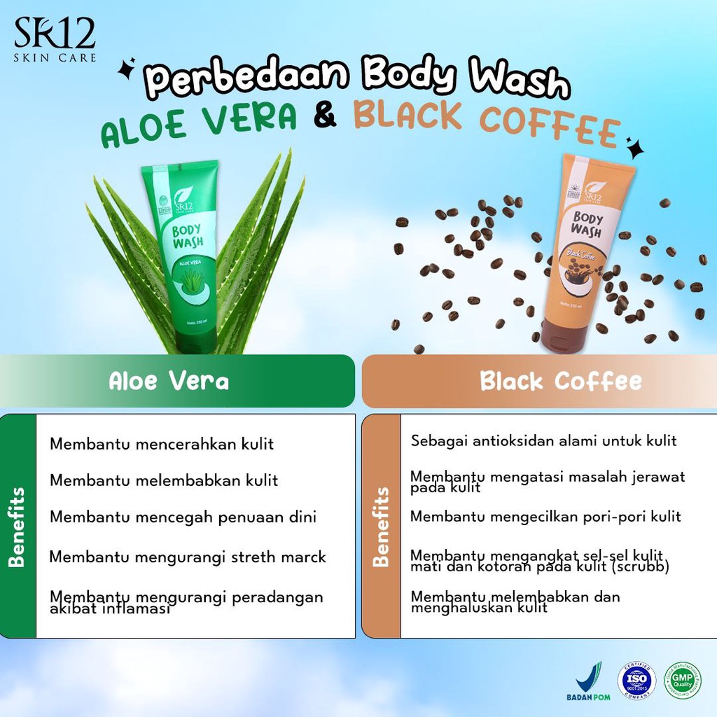 BODY WASH BLACK COFFEE SR12 / SABUN KOPI AMPUH MENGANGKAT SEL KULIT MATI / SABUN MANDI CAIR BPOM