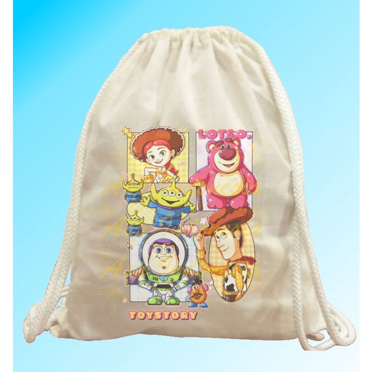 ASP-Tas Srut atau String Bag  Toy Story ( BISA Request GAMBAR)-Lotso and Toy story