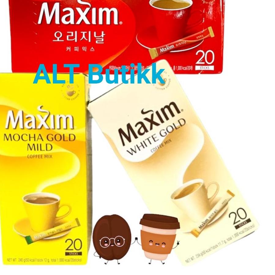 

☄ MAXIM COFFEE 240 gr | MOCHA GOLD | WHITE GOLD | KOPI ORIGINAL KOREA ➴