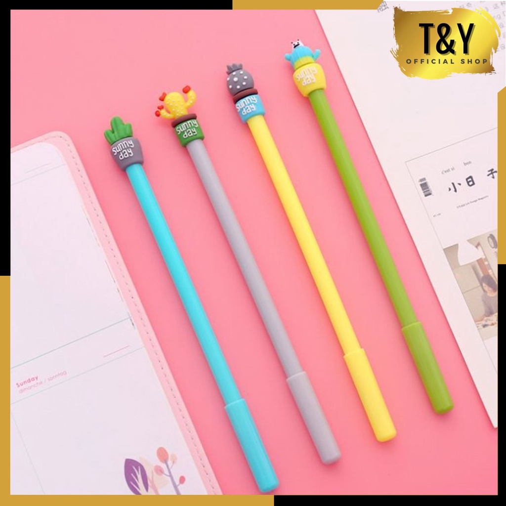 

T&Y Pulpen Karakter Kaktus Pena Cactus Karakter Lucu Warna Warni Bolpen Cute Tinta Gel Alat Tulis Kantor Sekolah