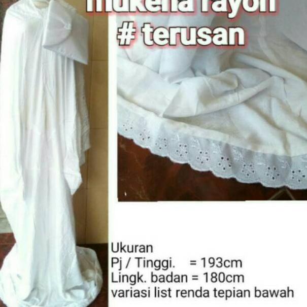 READY Mukena TERUSAN PUTIH RENDA Jumbo