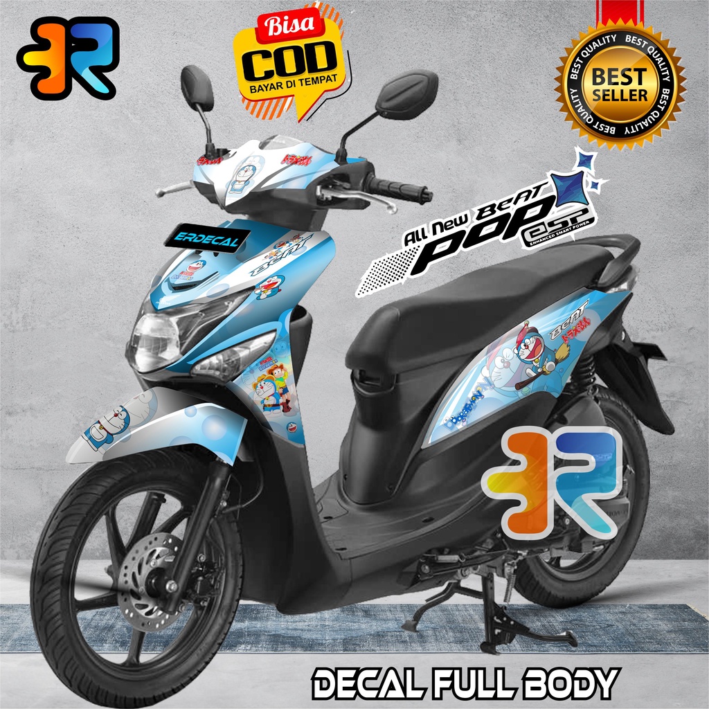 Decal Beat Pop Stiker Full Body Variasi Desain Doraemon