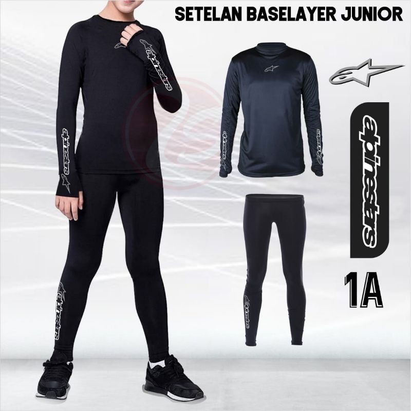 Setelan baju celana anak bersepeda set pakaian olahraga anak motif balap setelan baju leging panjang