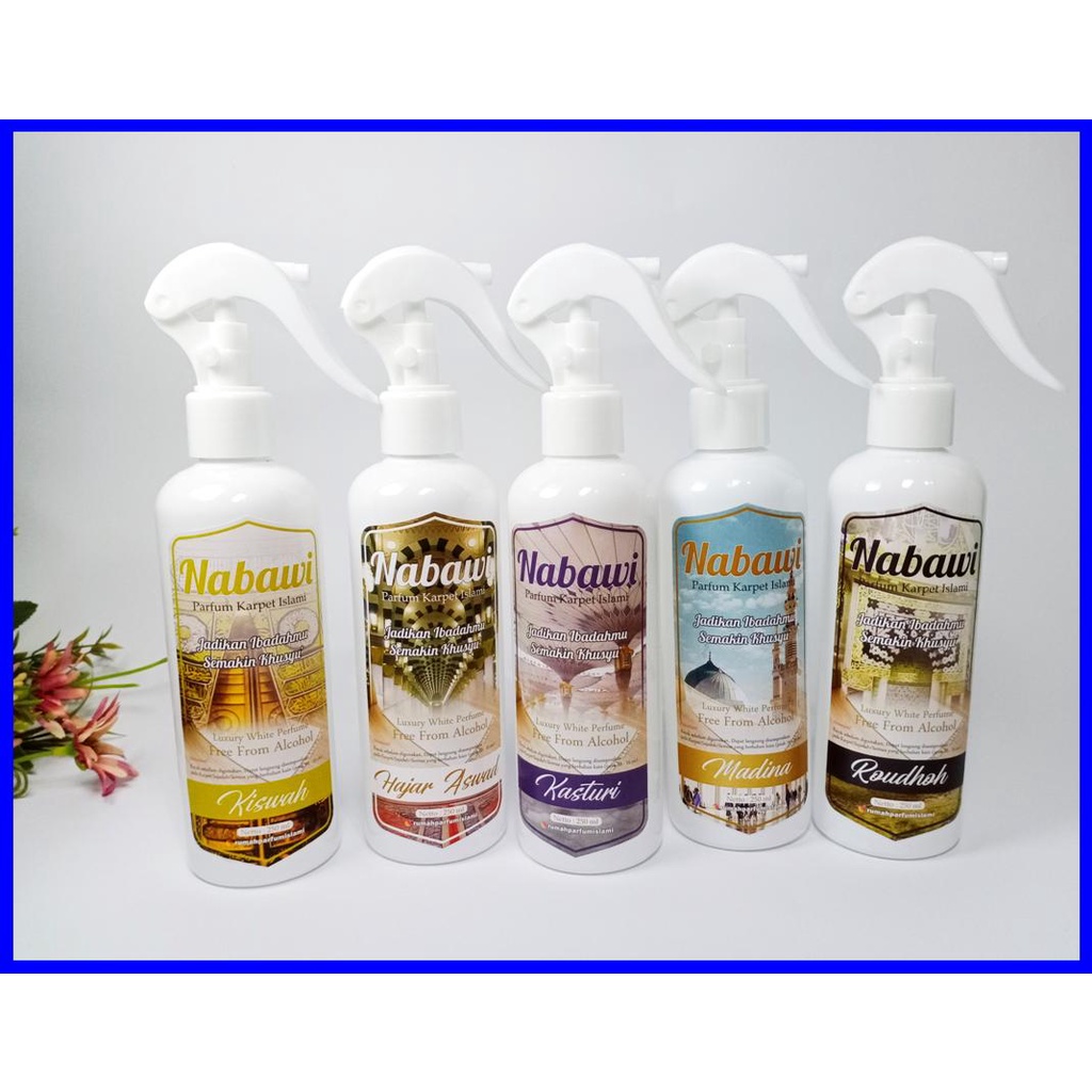 Kasturi, Nabawi Parfum Karpet Islami 250ml, Nabawi Parfum Karpet Islami, Parfum Karpet Bernuansa Aro