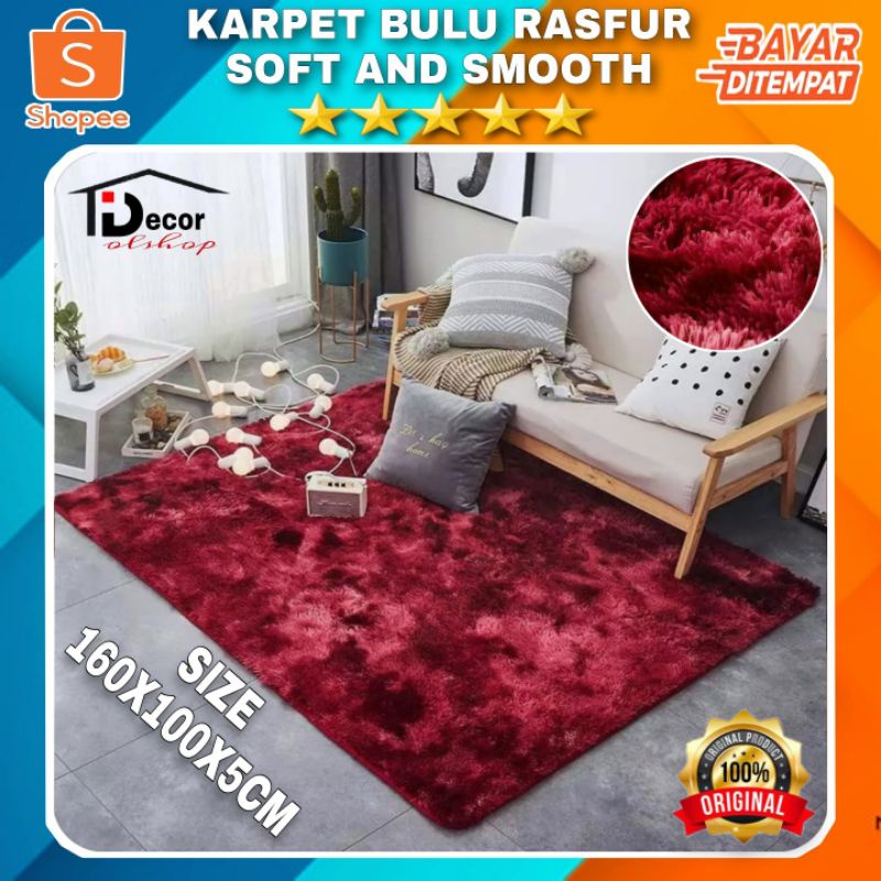 Karpet bulu rasfur uk 160x100x5cm