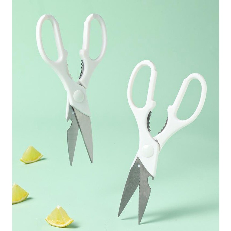 WHITE KITCHEN SCISSOR GUNTING DAPUR SERBAGUNA / GUNTING DAPUR PUTIH KITCHEN SCISSORS STAINLESS STEEL