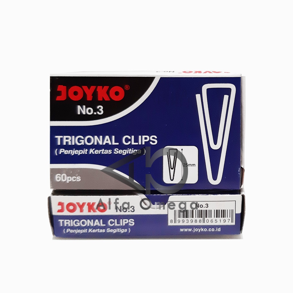

Joyko Trigonal Clip Klip Penjepit Kertas Segitiga No.3 25mm