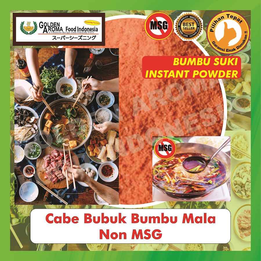 

BUMBU STEAMBOAT Mala Non MSG 1Kg Suki Instan Shabu Hotpot Rasa Cabe Bubuk Bumbu Mala Tanpa MSG Kiloan 1 Kg Halal Sabu Kuah Soup Original Stemboat Steambot Steamboot Sukiyaki Grill Bakar Instant Gafi Murah Enak Terbaik Premium Promo bukan Little Sheep