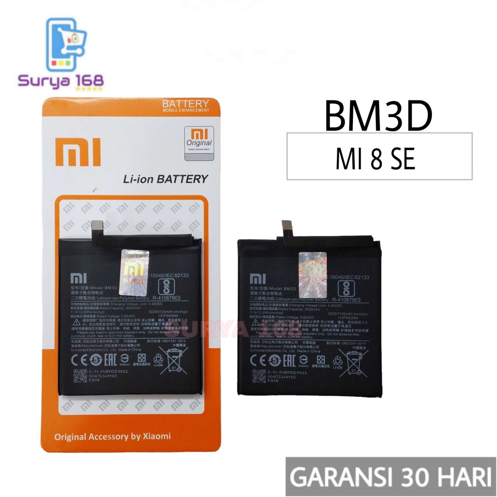 BATTERY BATERAI BATTERE BATRE XIAOMI MI 8 SE BM3D