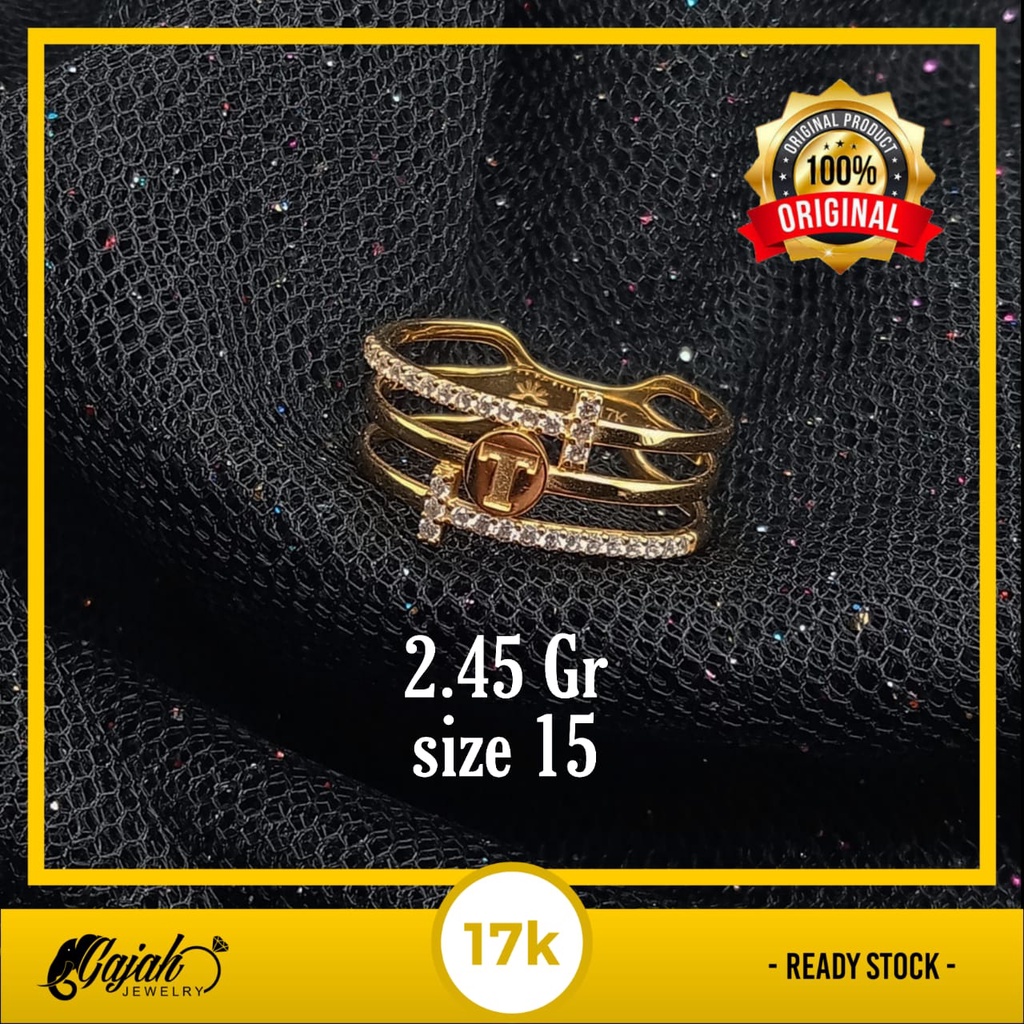 Cincin Emas 17K - 2.45 Gr Kadar 750 - 4339