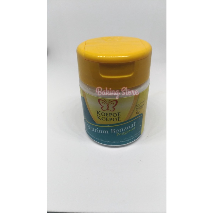 

Koepoe-Koepoe / Kupu-Kupu Sodium Benzoate - Pengawet Makanan & Minuman 33gram