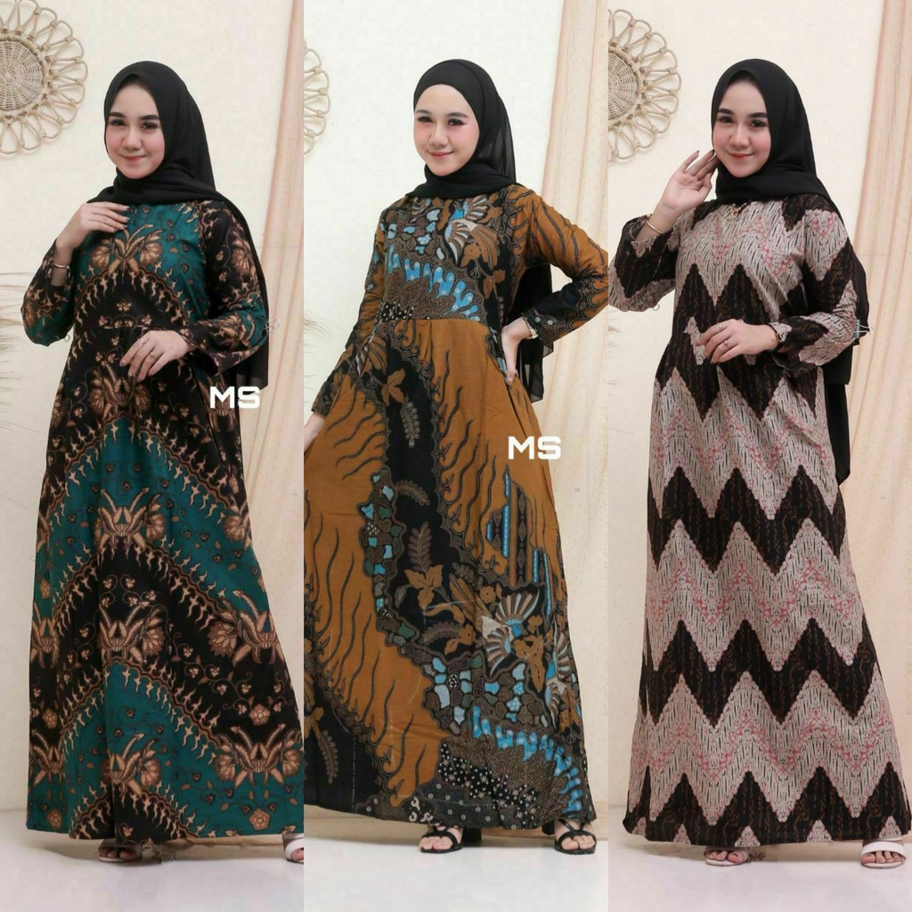 Baju Batik Wanita Gamis Batik Modern Dress Batik Wanita