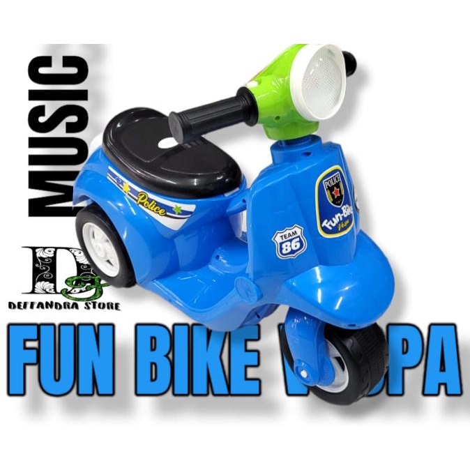 Vespa Fun Bike Roda 3 Mainan Anak