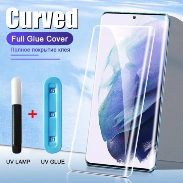 Dijual TEMPERED GLASS UV SAMSUNG S20 PLUS FULL LEM DOME GLASS FULL HD Murah