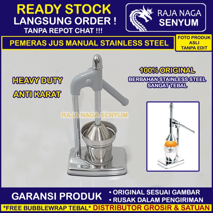 PERASAN JERUK , PEMERAS LEMON , JUICER MANUAL , BLENDER , STAINLESS ORIGINAL