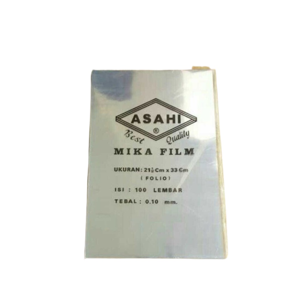 

RB Mika Jilid Film Asahi Folio/A4 Bening 0.10 mm (100 Lembar) atk